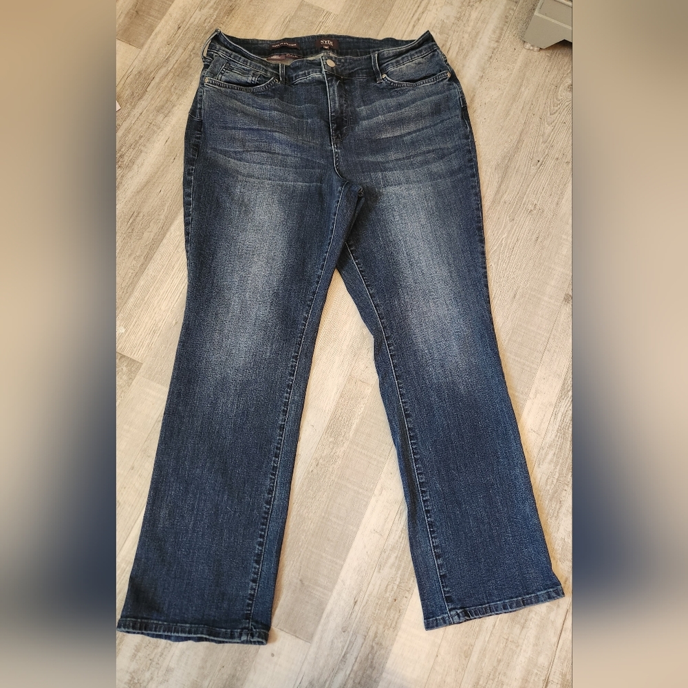 NYDJ Marilyn Straight Dark Wash Jean Size 16P